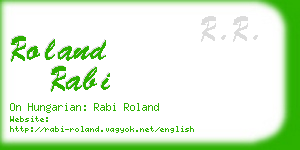 roland rabi business card